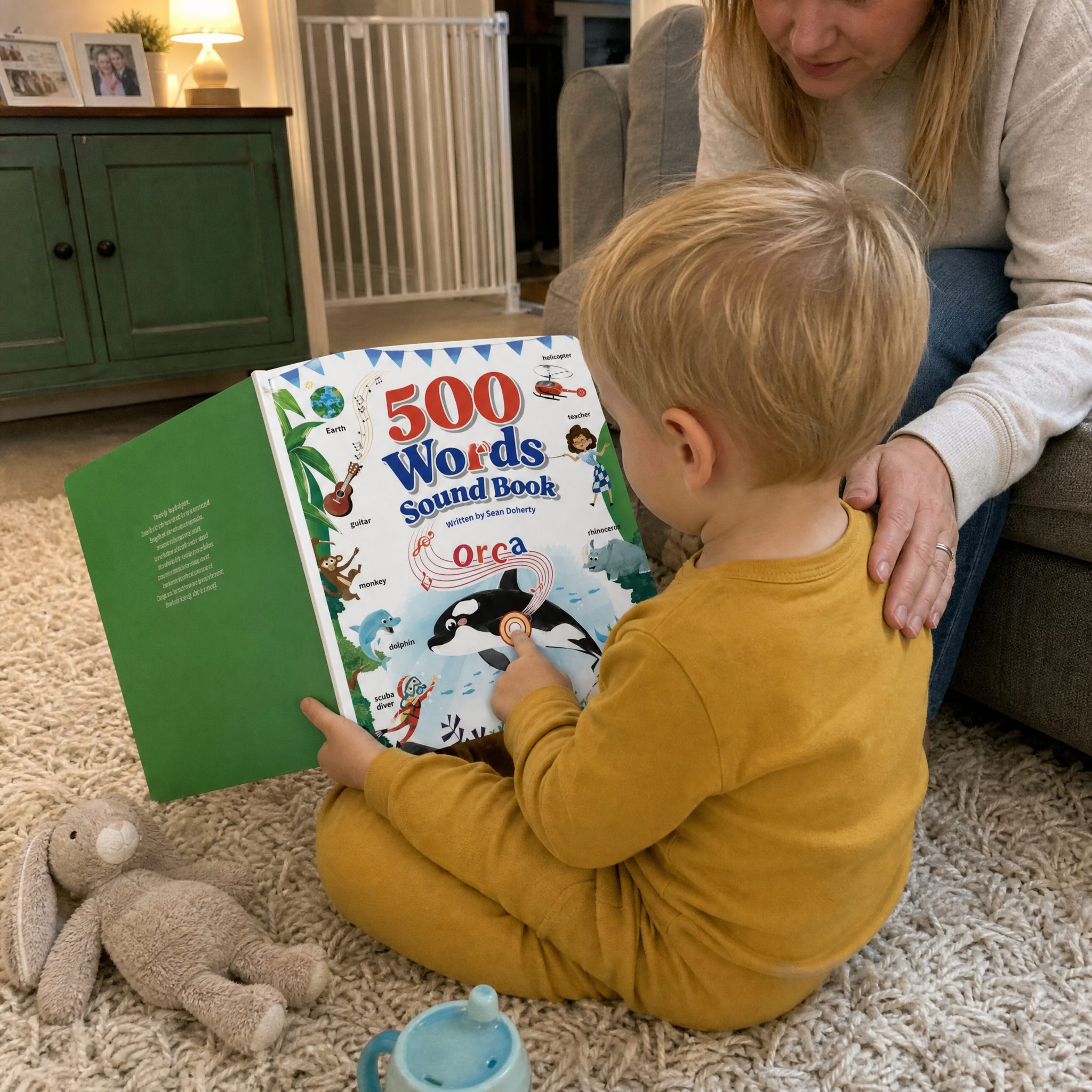 Happy toddler playing