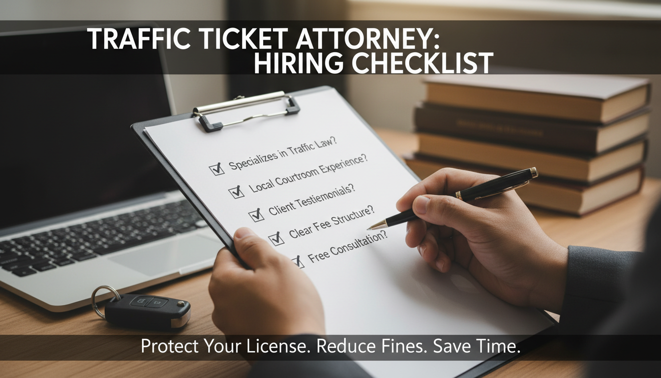 Best Traffic Lawyer Near Me: Essential Checklist Before You Hire