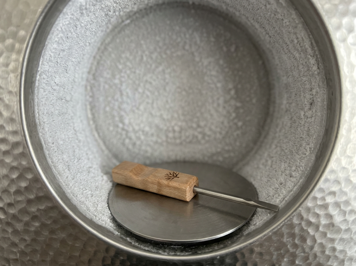 Pocket handle dabber for collecting fresh crumble dab from a silicone jar