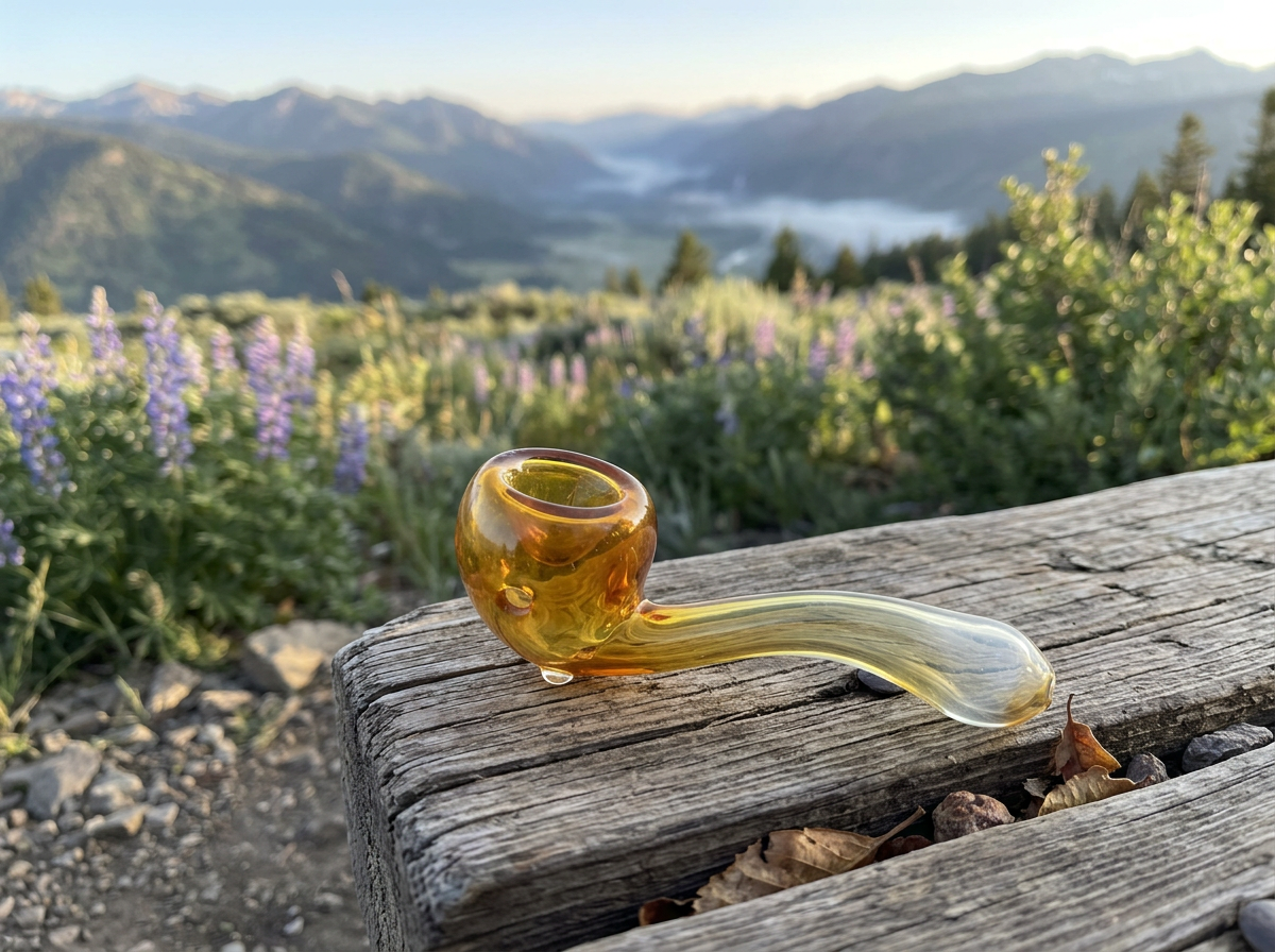 Human Grade Sherlock Model D quartz pipe with easy-clean design and elegant curved neck