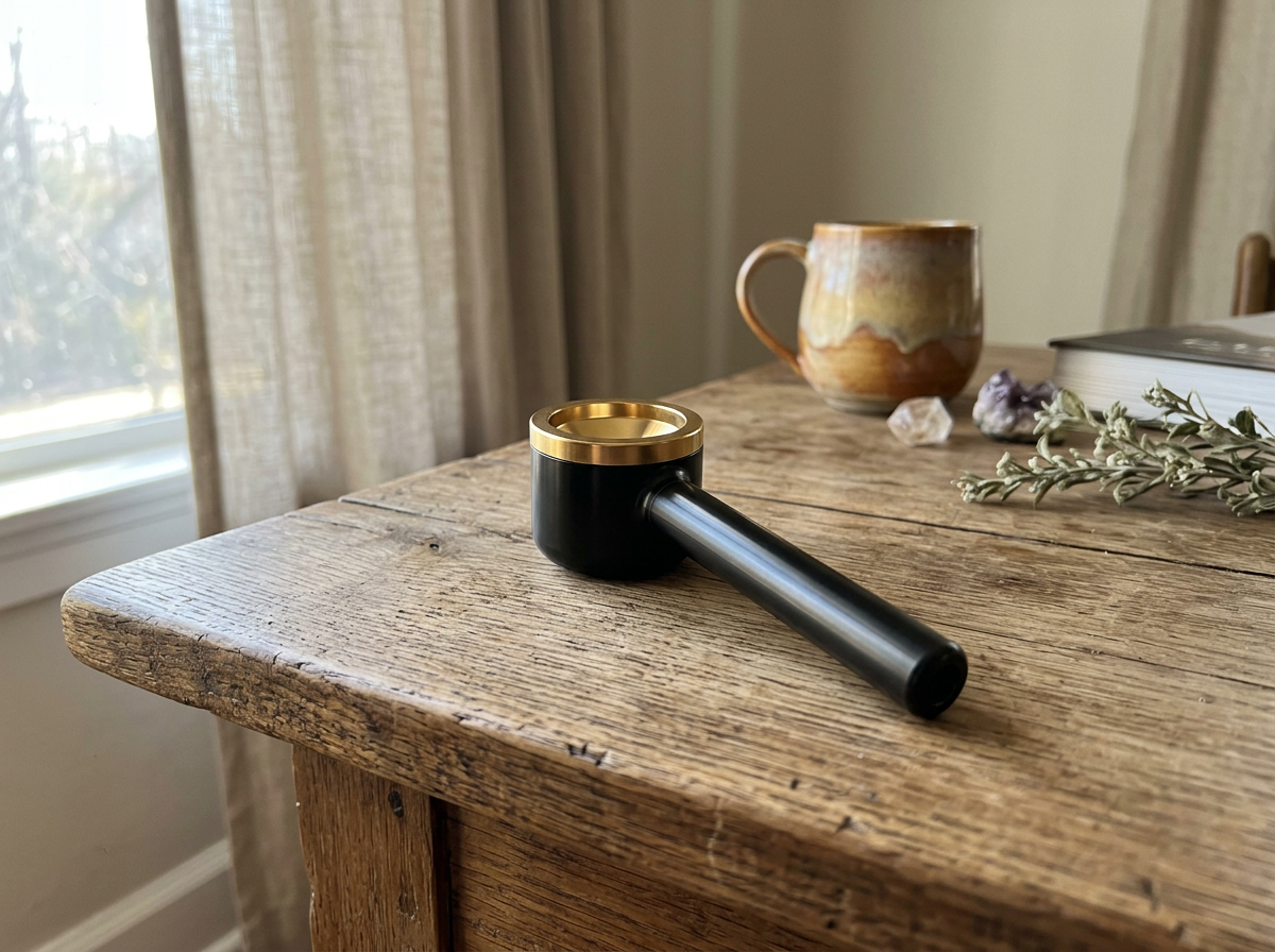 Vessel Gunmetal pipe - best cannabis pipe for discreet, engineered sessions