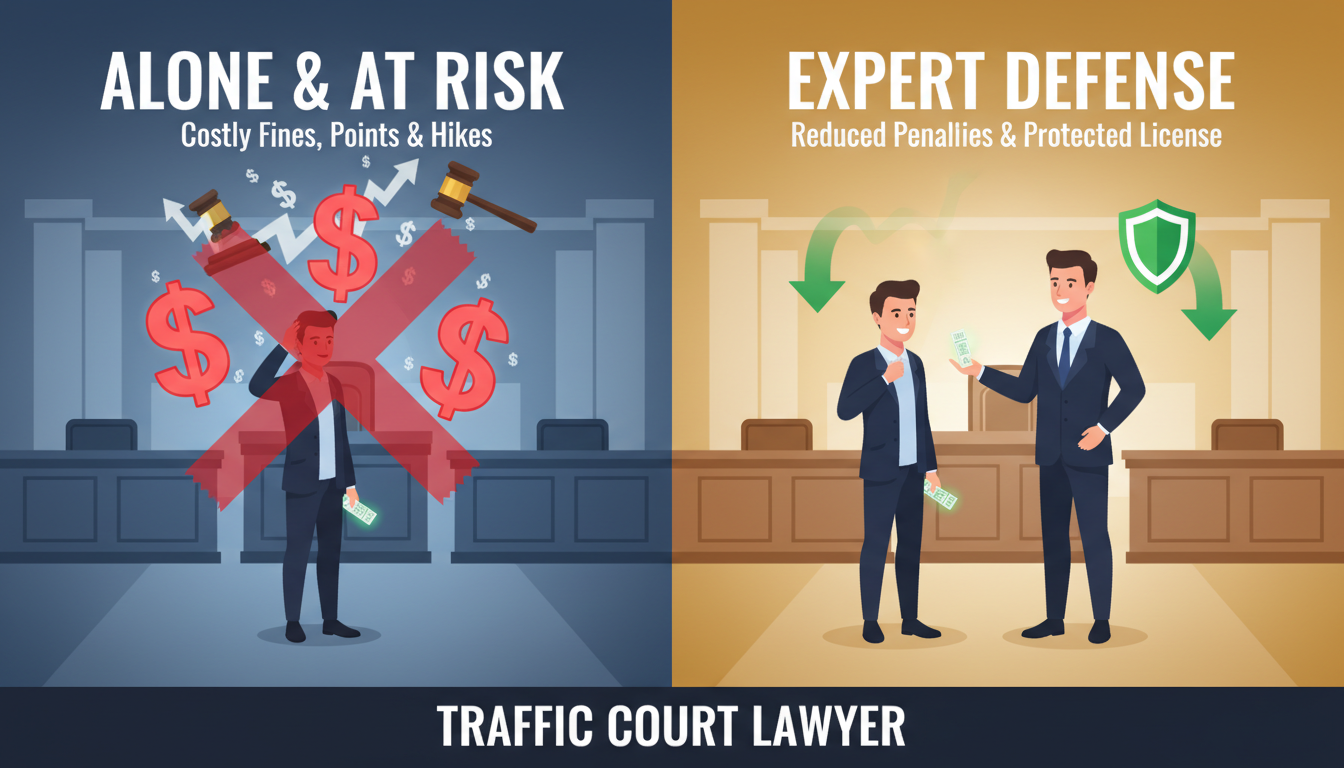 Traffic Court Lawyer vs Fighting Alone: What Pays Off?