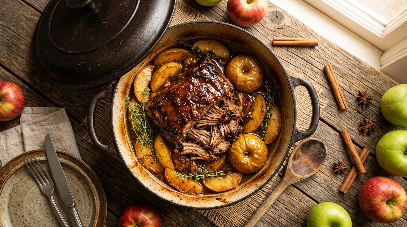 Apple Cider Braised Pork Recipe - Fall Comfort Food