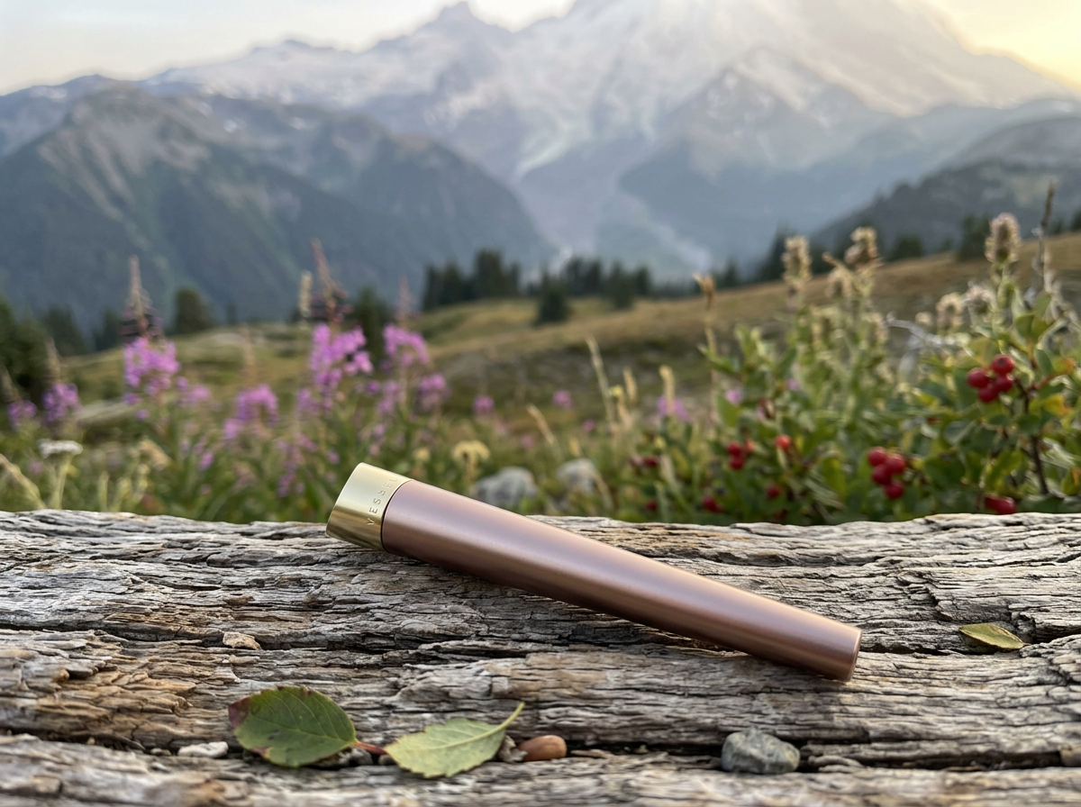 Vessel Cone rose gold pipe - best cannabis pipe with sculptural elegance