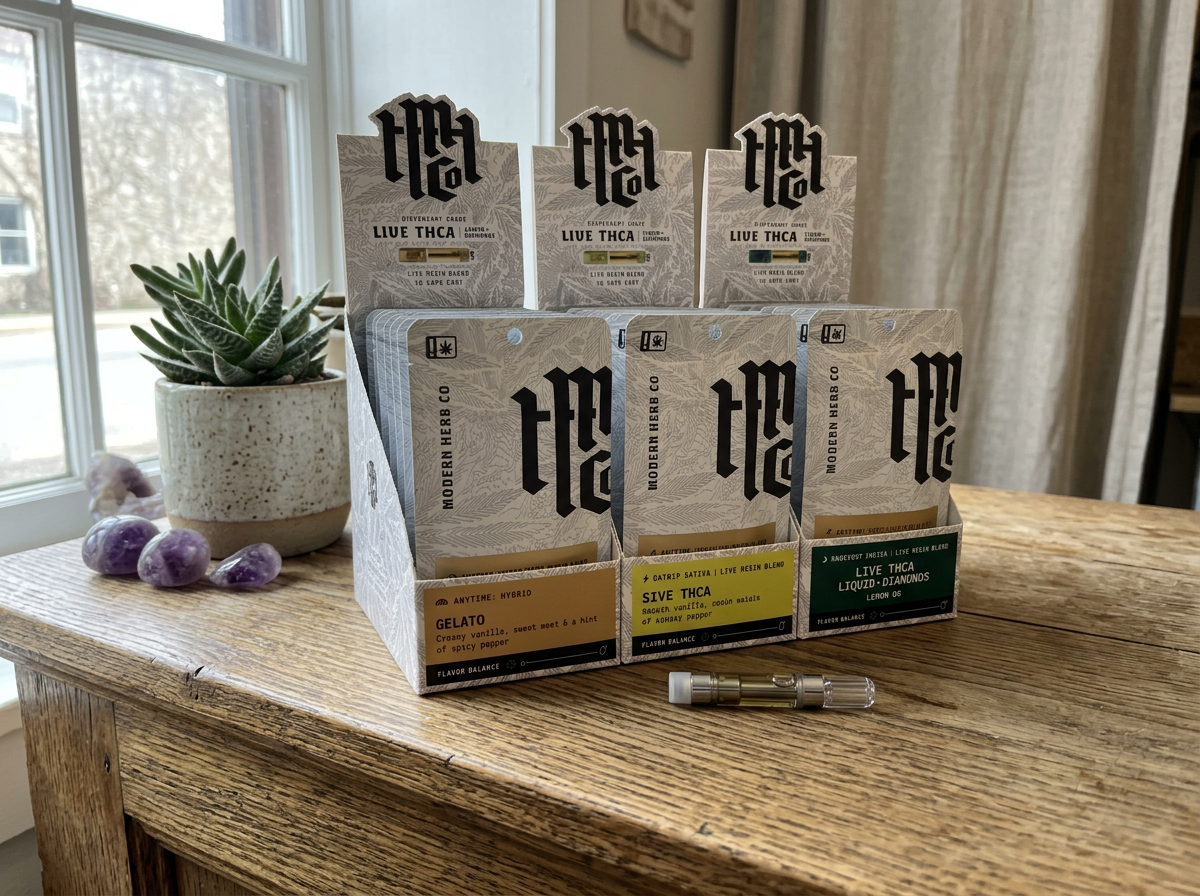 Best cannabis vaporizer Modern Herb Co Liquid Diamonds THCA cartridge 1g 12 pack high terpene