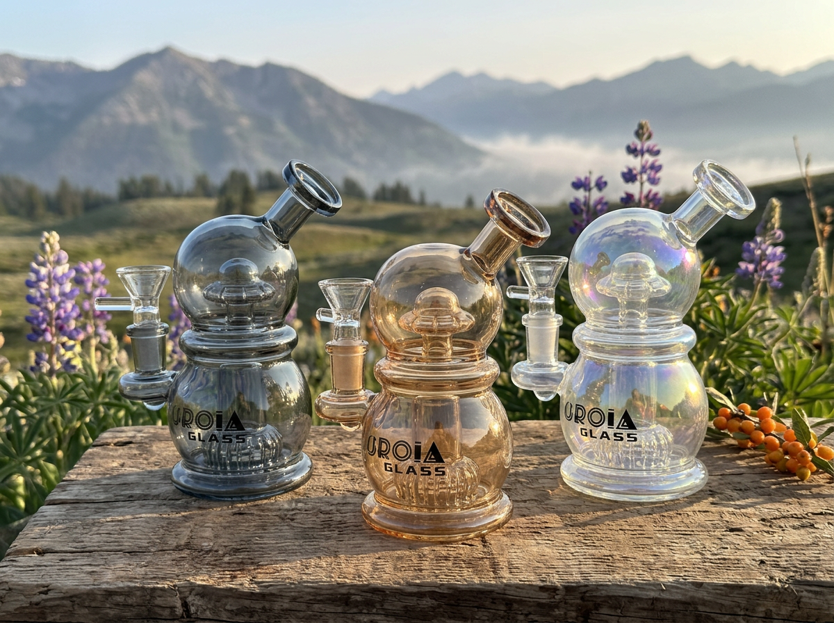 6 inch mini egg dab rig with crown perc for flavorful low-temp dabs