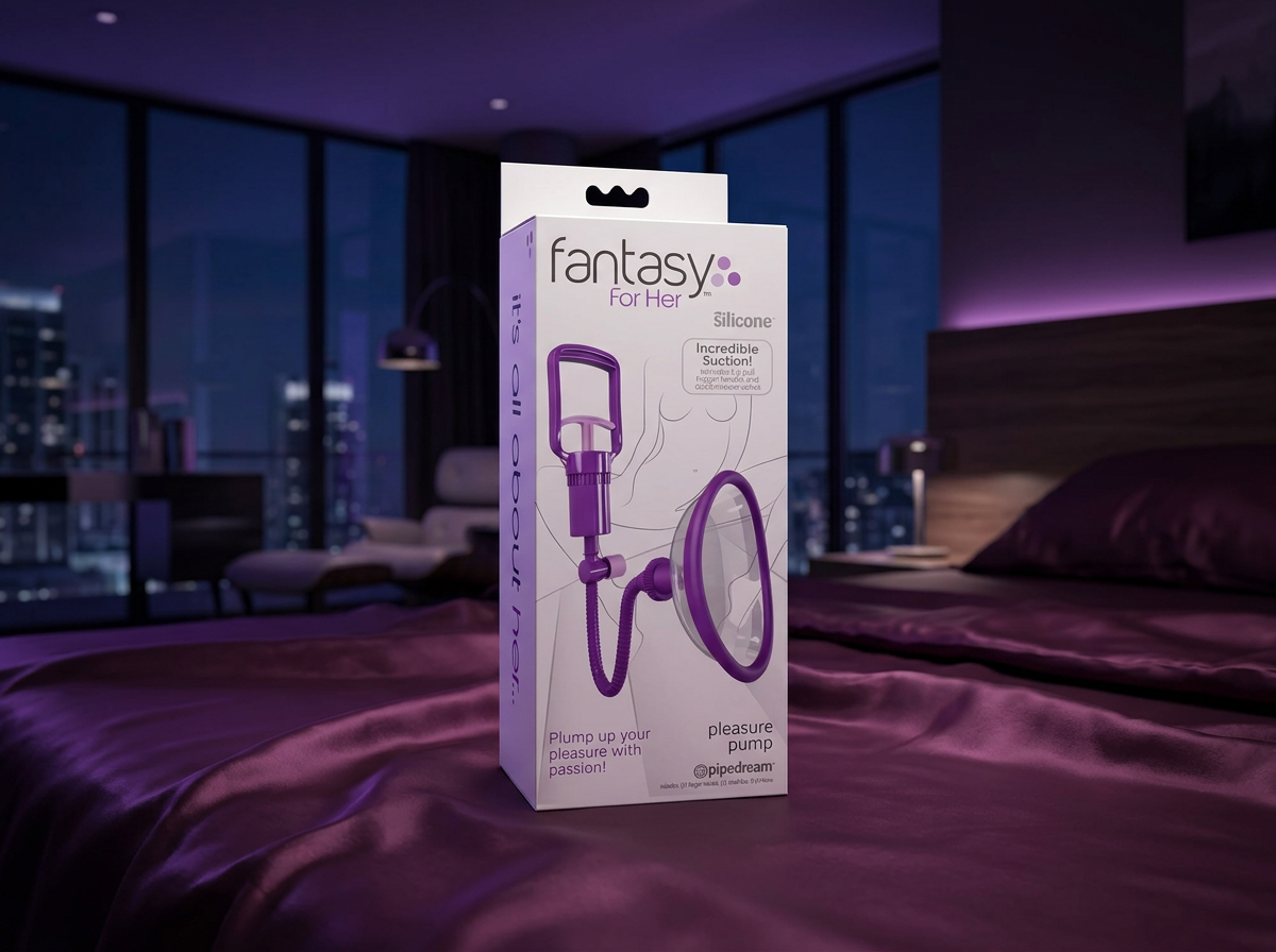 Manual silicone pussy pump with hand pump bulb and curved cup for vulva