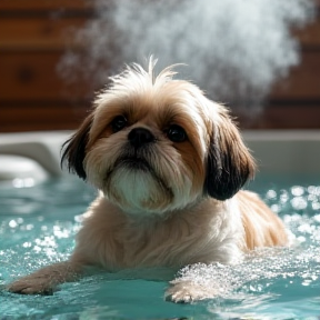 Lucas in the Hot Tub