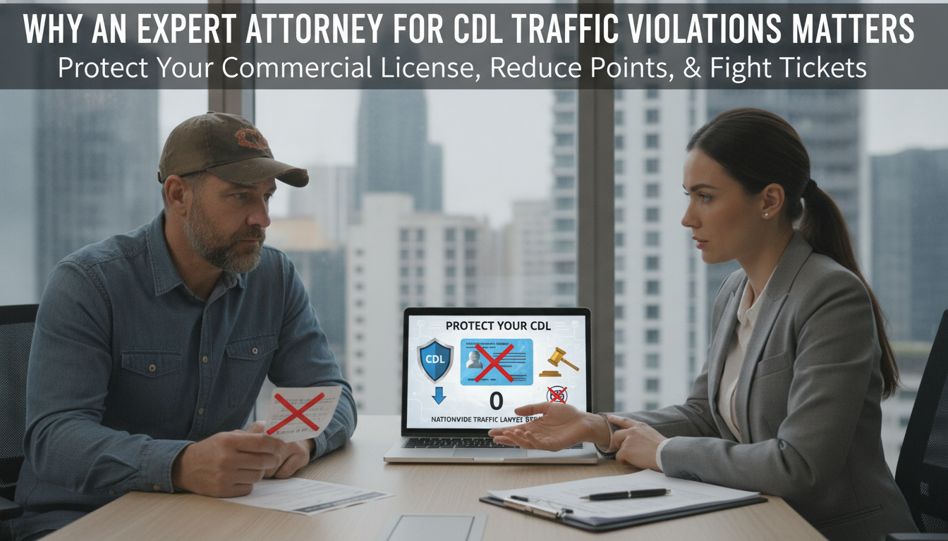Fighting CDL Traffic Violations: Why You Need an Expert Attorney