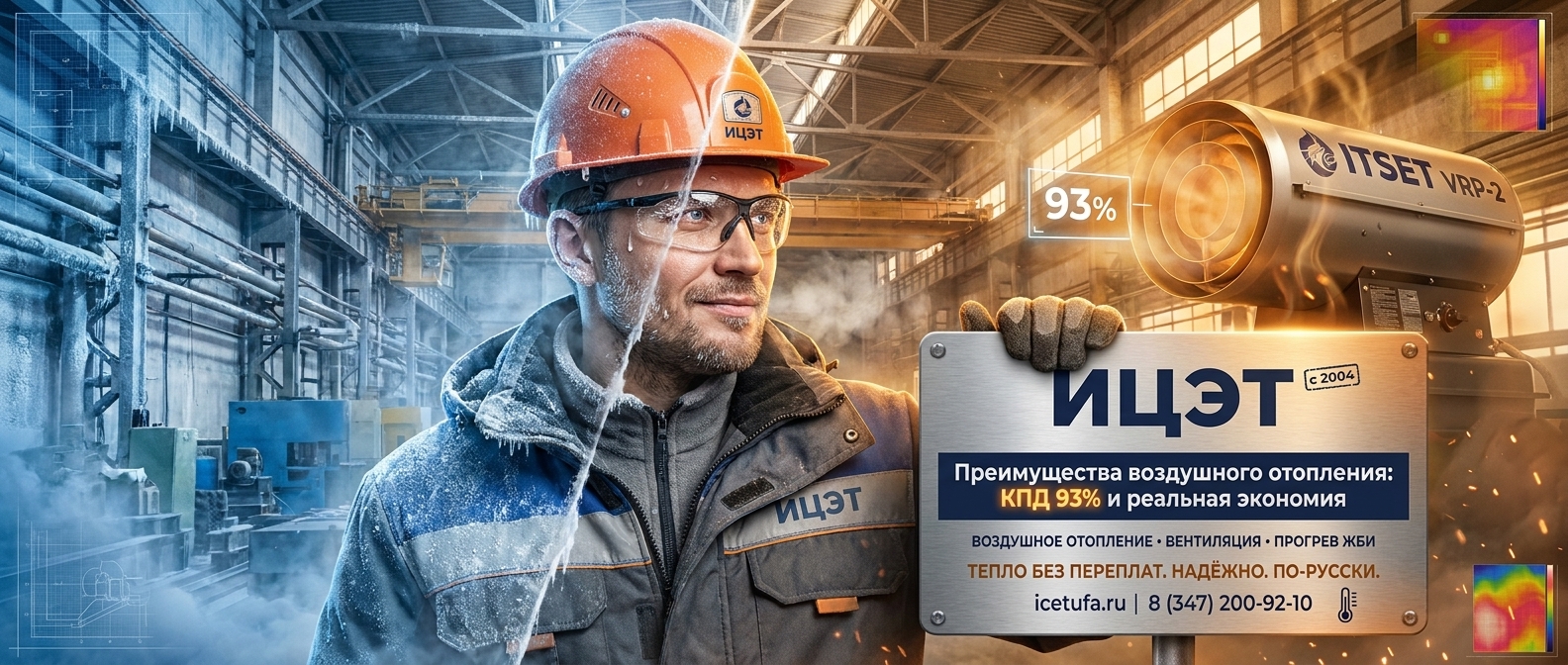 ИЦЭТ — промышленное воздушное отопление, вентиляция, прогрев ЖБИ