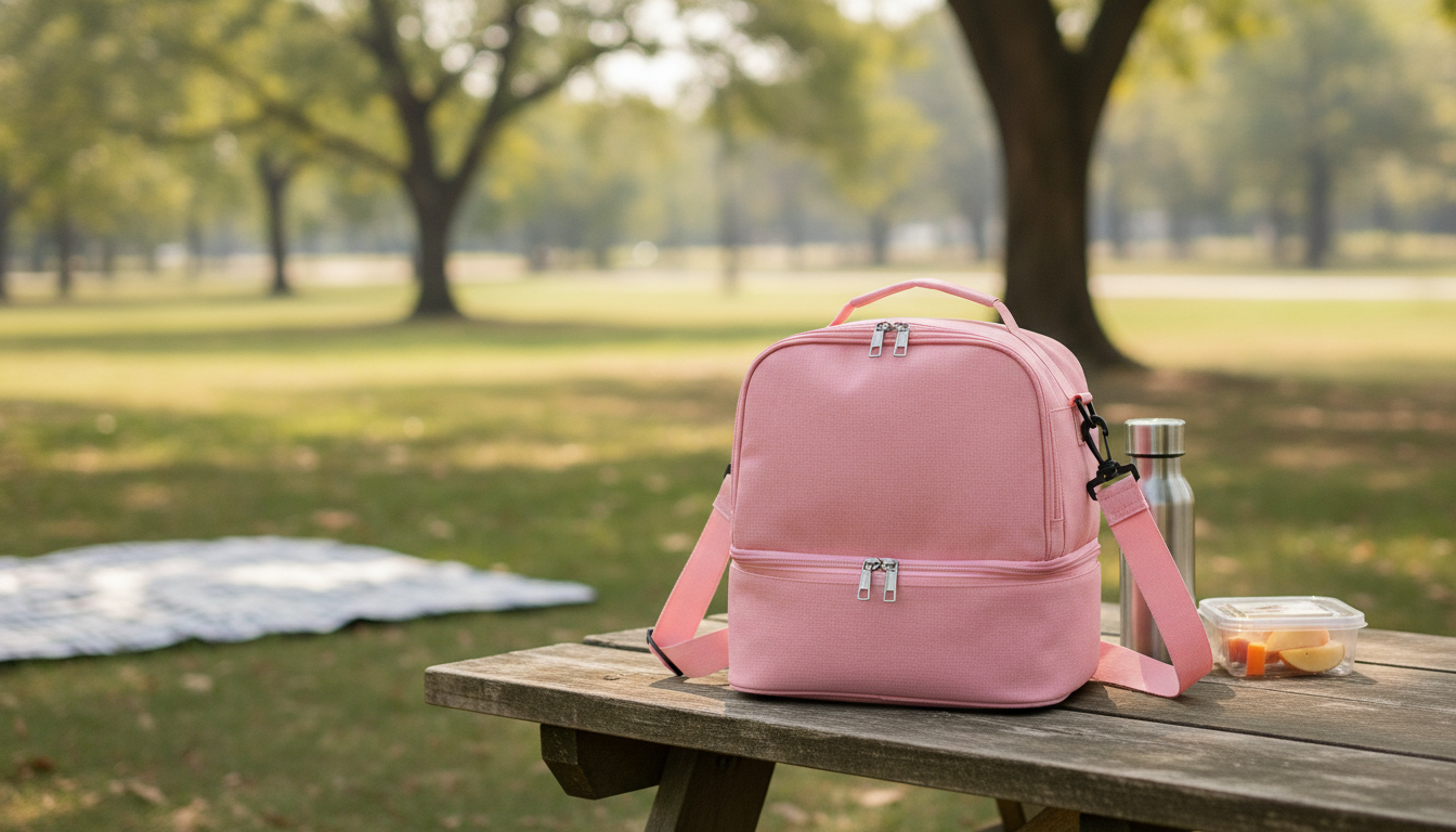 Double Layer Insulated Lunch Bag in an appropriate real-world setting