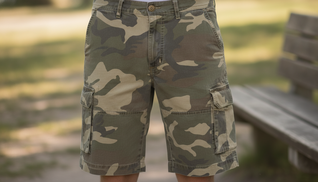 U.S. Polo Assn. Men’s Camouflage Shorts setup detail