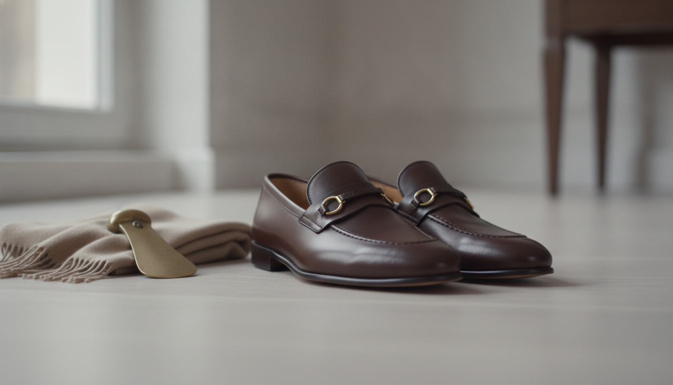 Brunello Cucinelli Leather Loafers with Brass Detail setup detail