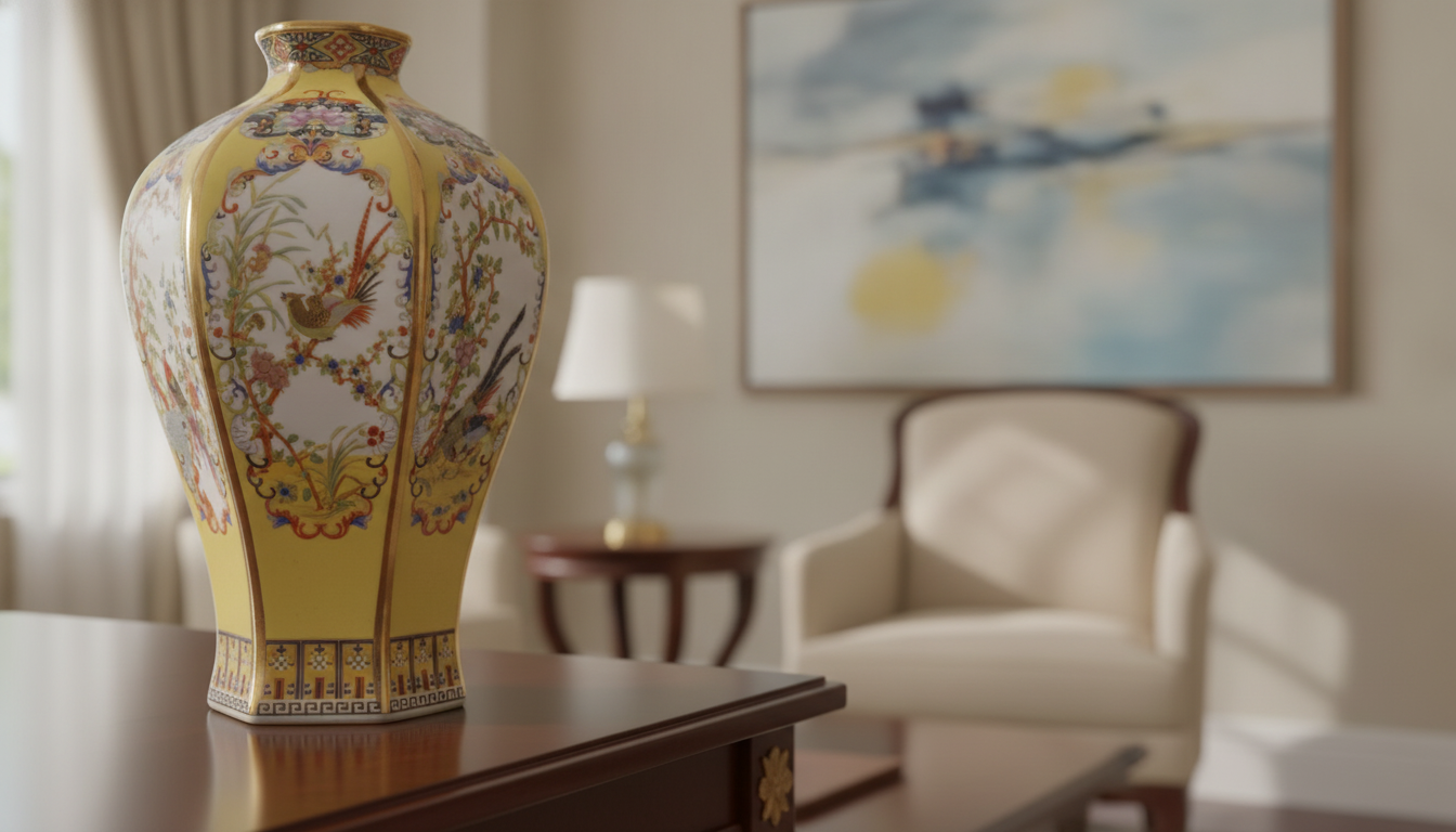 Ceramic Vase Antique Collection – Elegant Home Décor for Living Room setup detail