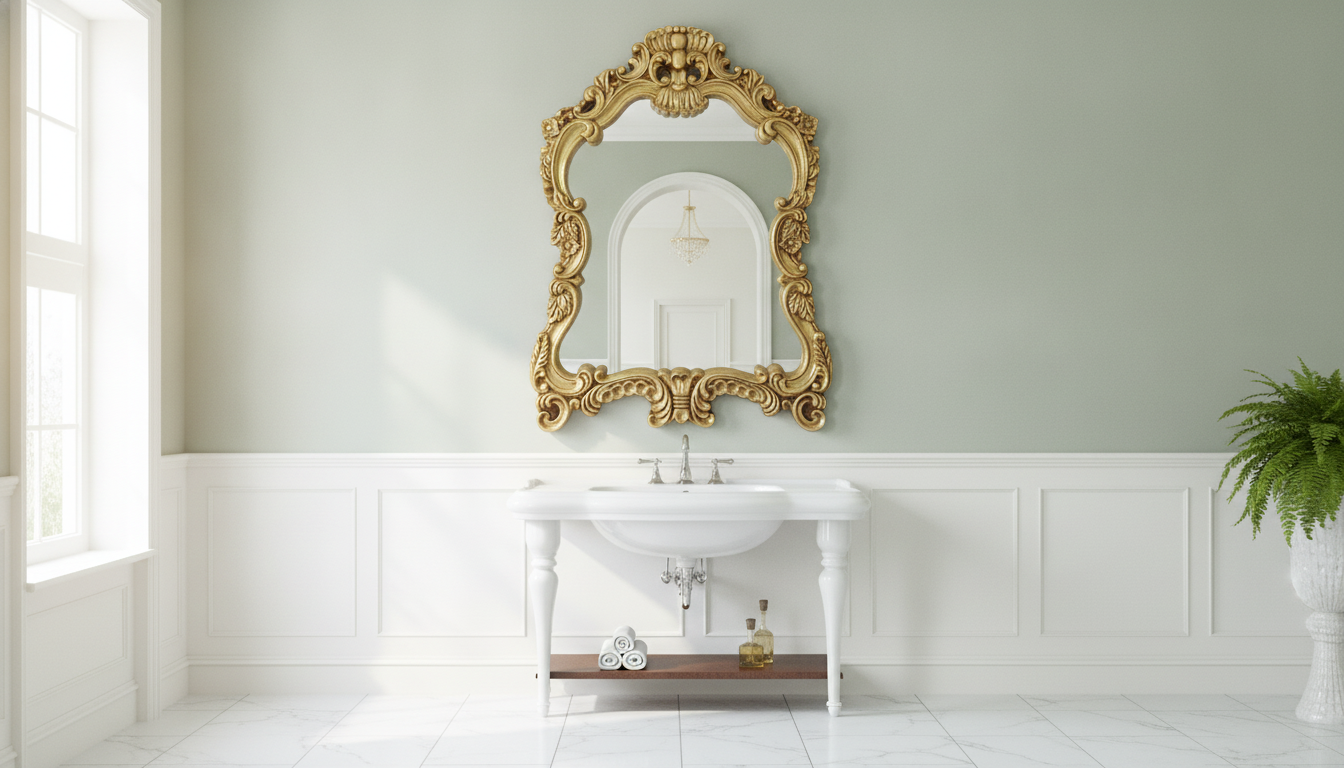 European Wall Hanging Decorative Mirror for Bathroom and Dressing Room in an appropriate real-world setting