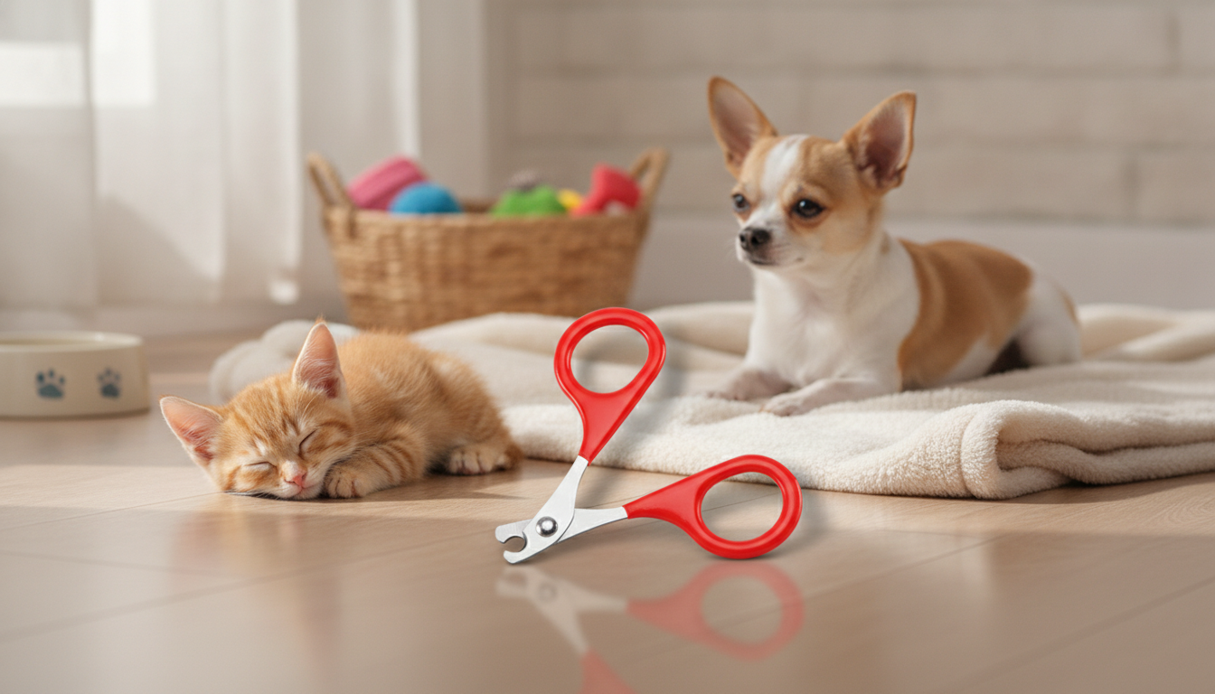 Professional Pet Nail Clippers for Small Dogs and Cats in an appropriate real-world setting