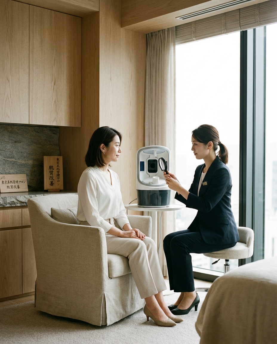 施術中のカウンセリング風景