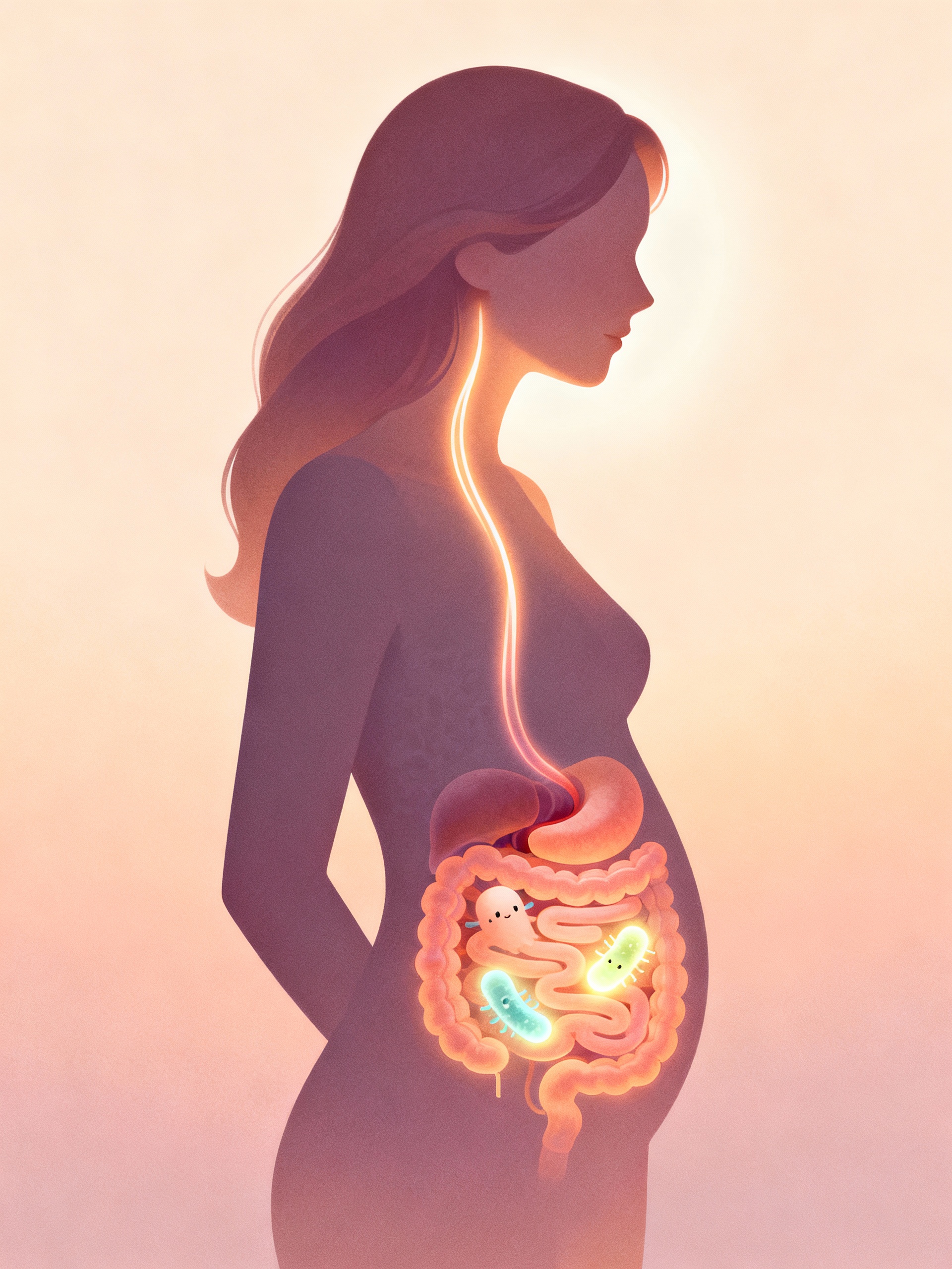 Иллюстрация оси кишечник–мозг