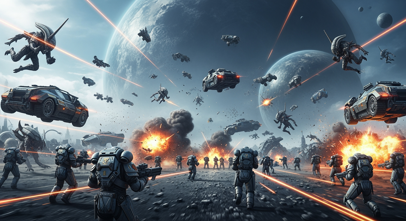 Shooter StarCraft gameplay style Helldivers PlanetSide