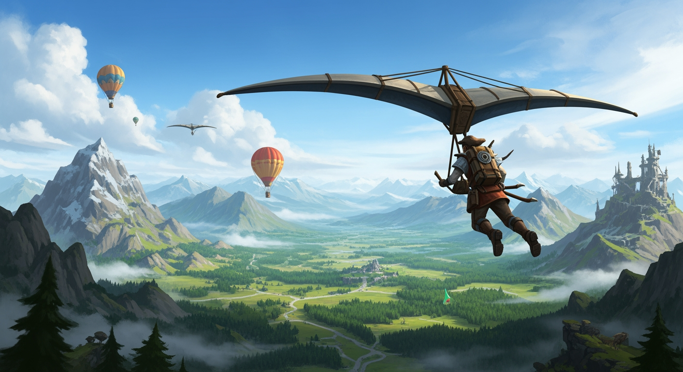 Hytale moyens de transport deltaplane