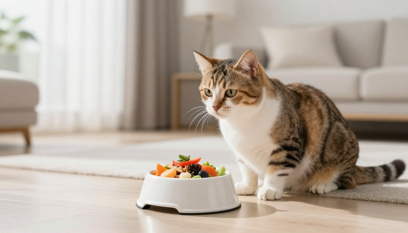 효과적인 고양이 다이어트 루틴과 살 빼는 방법을 보여주는 통통하고 귀여운 고양이 모습