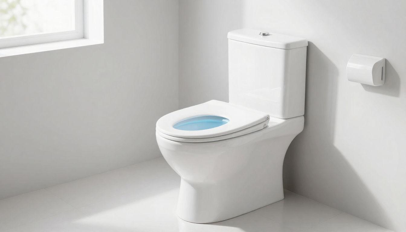 자동 변기세정제 설치 후 청소 횟수를 줄여주는 깨끗하고 위생적인 변기 내부 모습