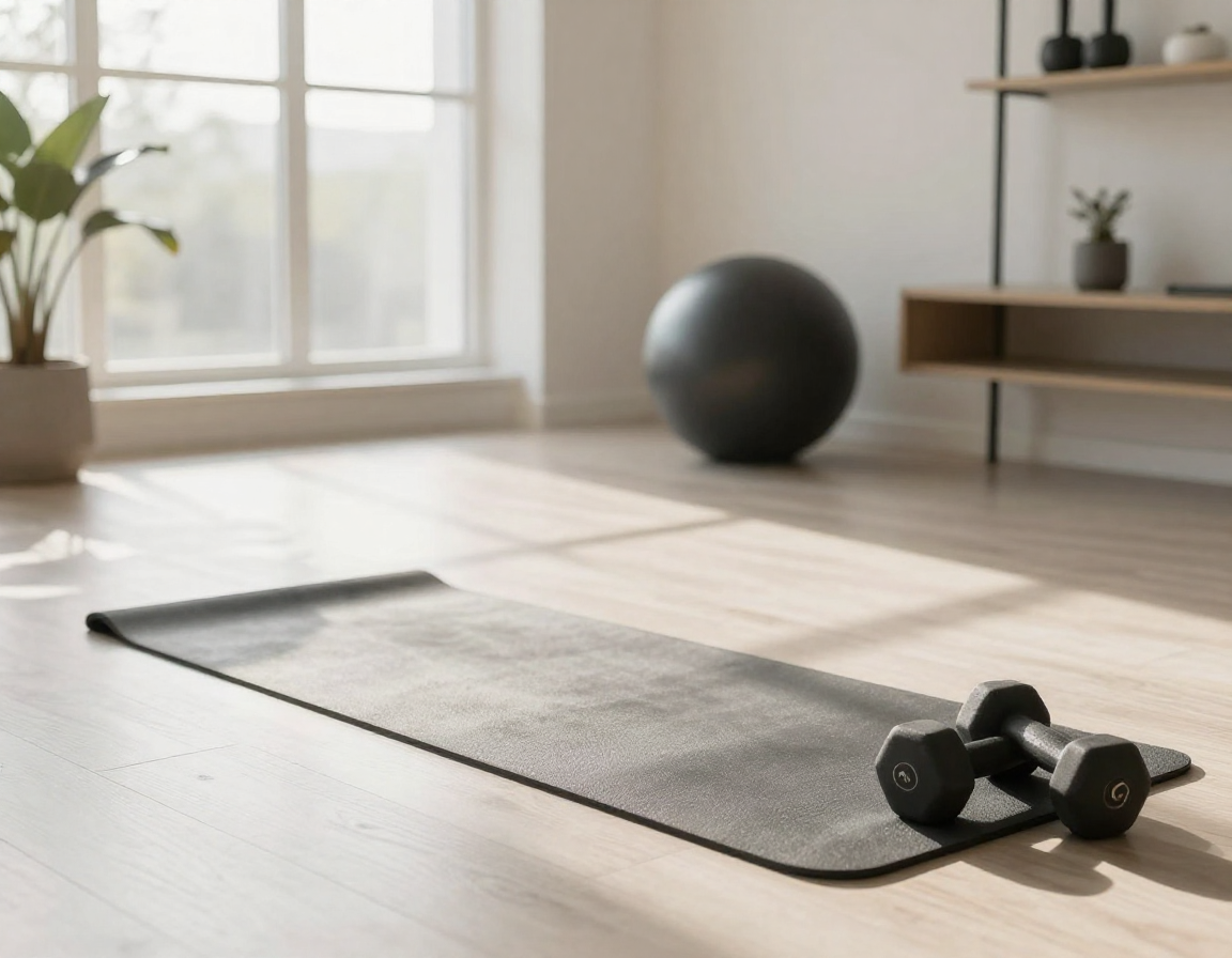 매트 위에서 하루 10분 집운동을 실천하며 탄탄한 몸의 변화를 만드는 모습