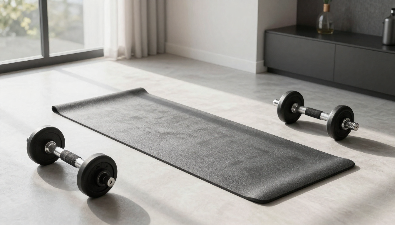 다이어트 효과를 높이는 집운동 루틴 구성을 위해 요가 매트에서 운동하는 모습