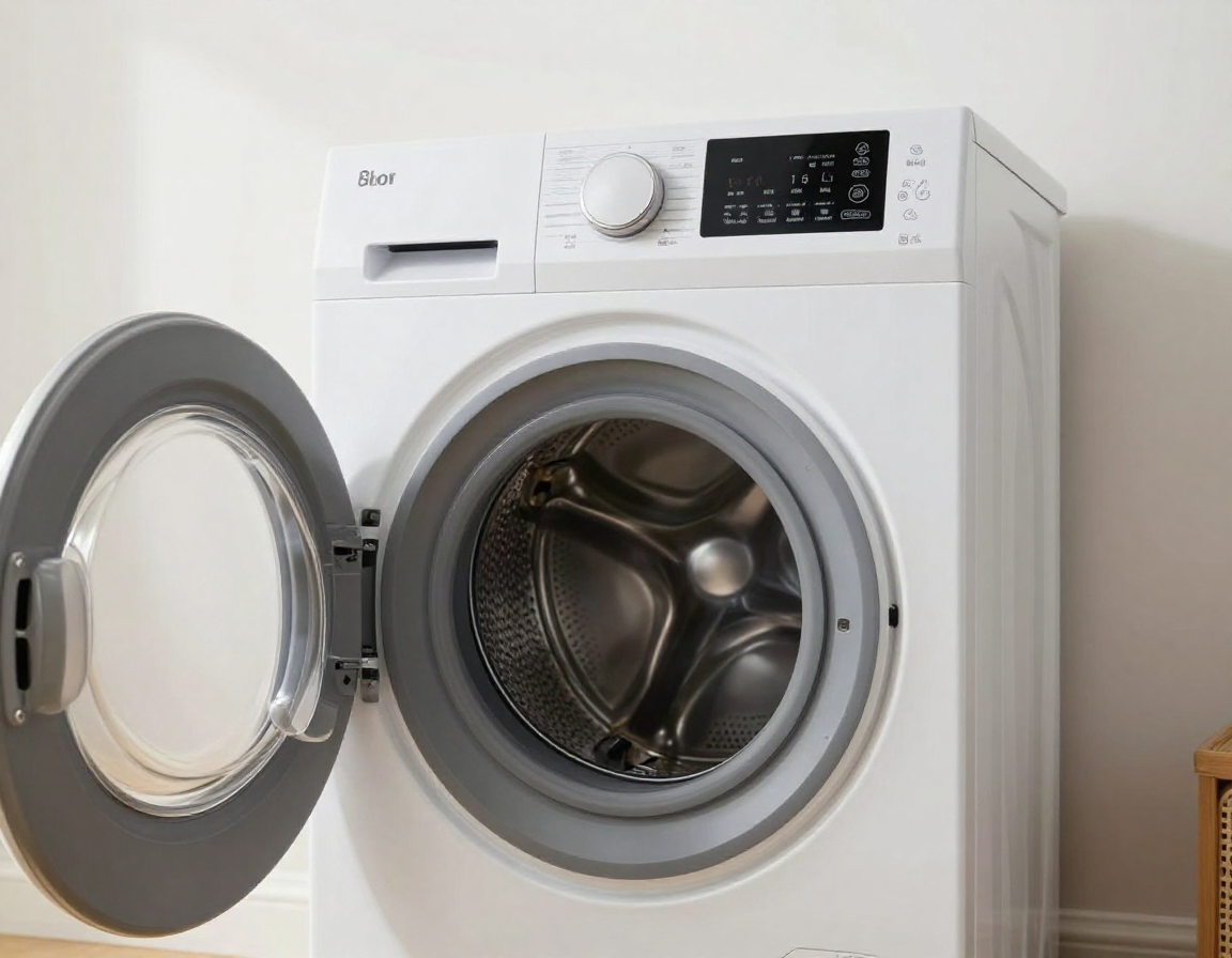 UE 에러 해결을 위해 통돌이 세탁기 안의 뭉친 세탁물을 고르게 펴주는 모습