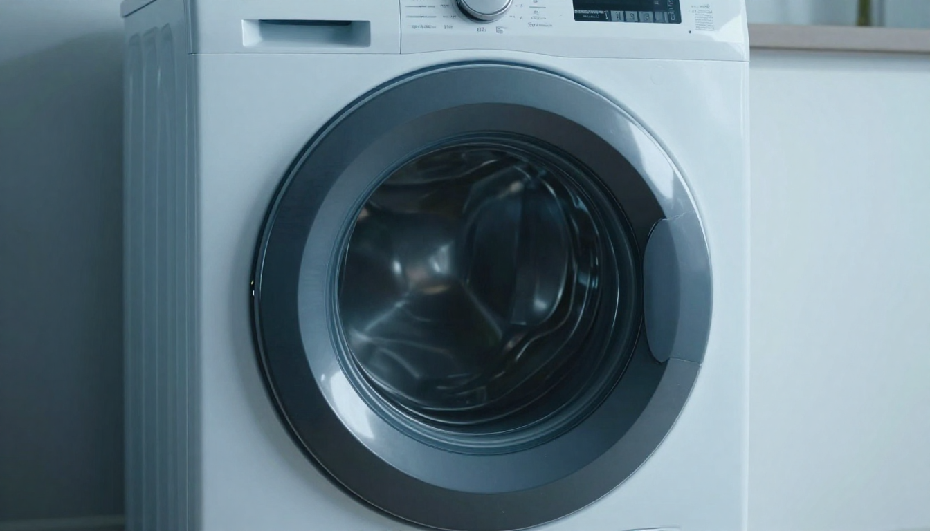 LG 드럼세탁기 디스플레이에 LE1 에러 코드가 표시되어 모터가 멈춘 상황을 설명하는 이미지