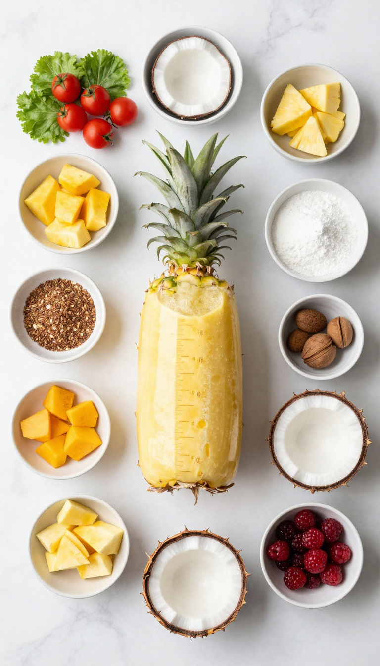pineapple coconut smoothie - step 1