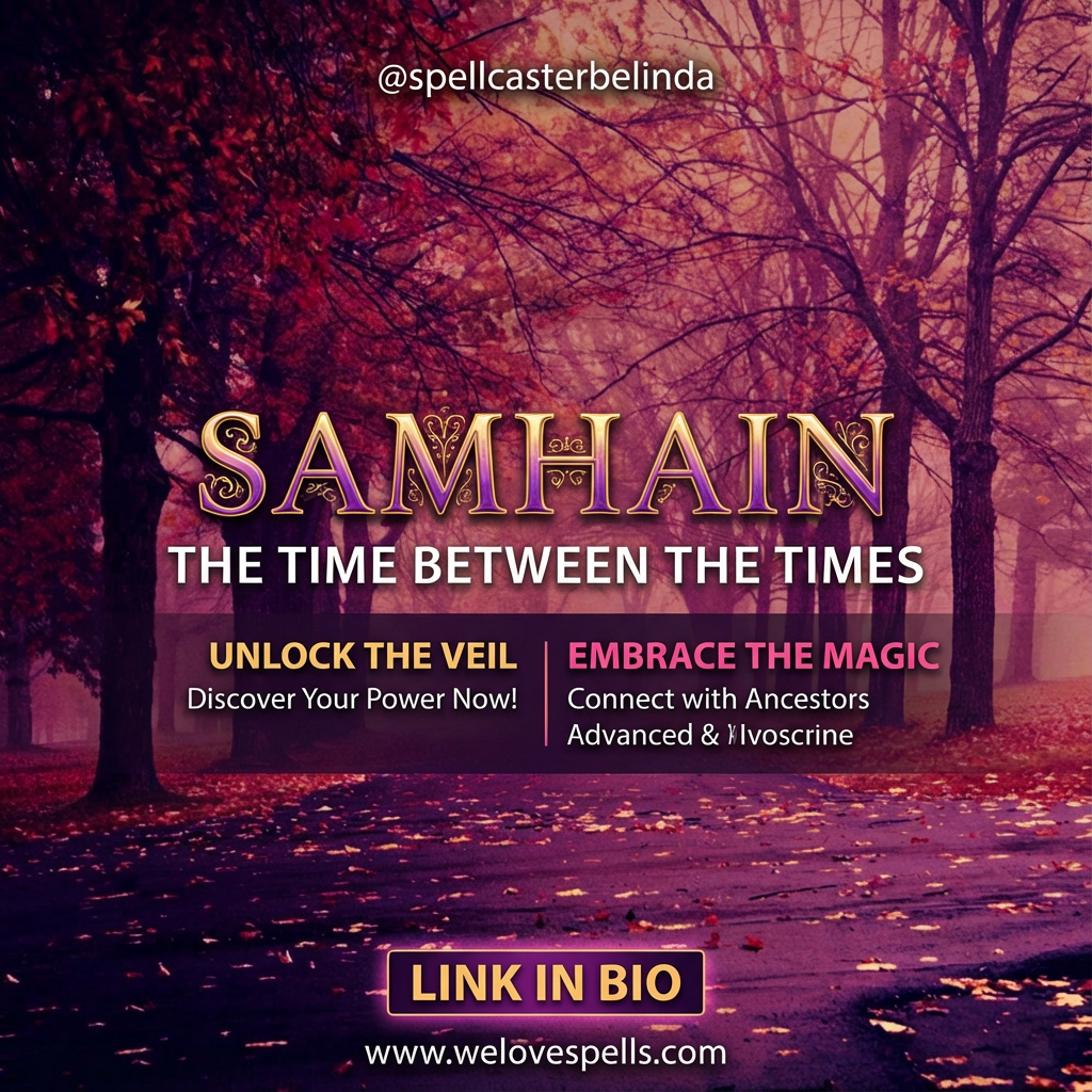 Samhain ritual with candles and spirits