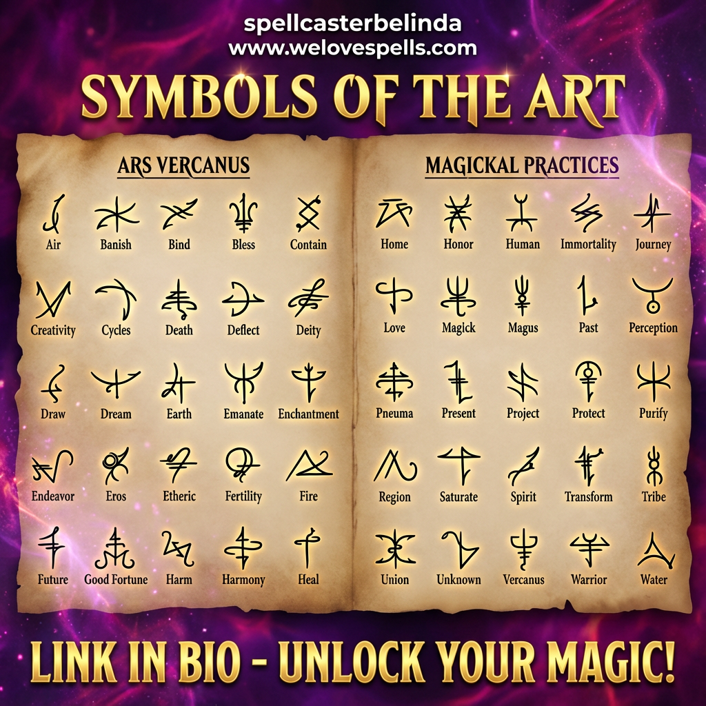 Unlocking Sigils and Symbols from Ars Vercanus - Ancient Magickal Illustration
