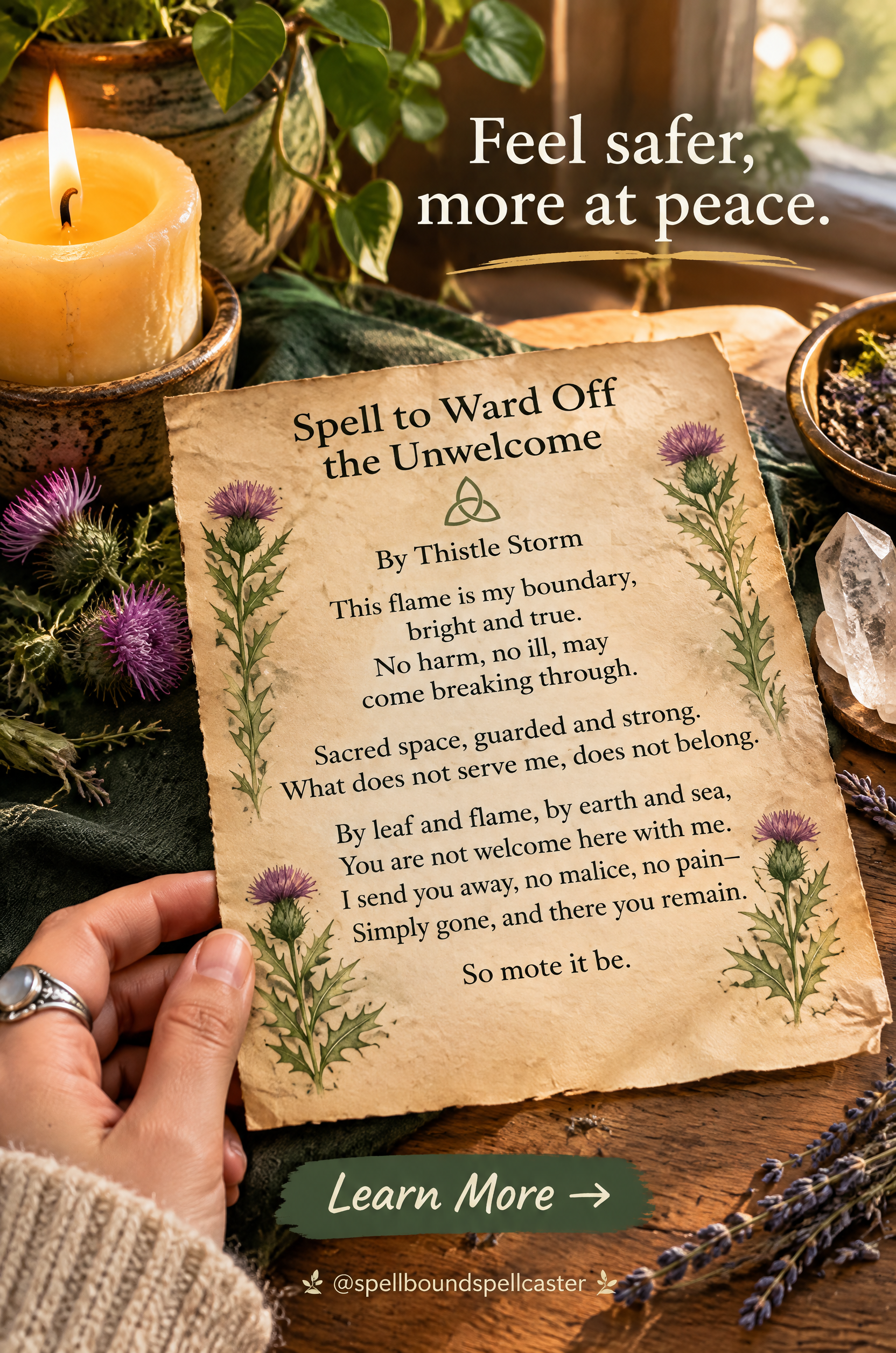 Protective spiritual ritual for releasing unwelcome energy