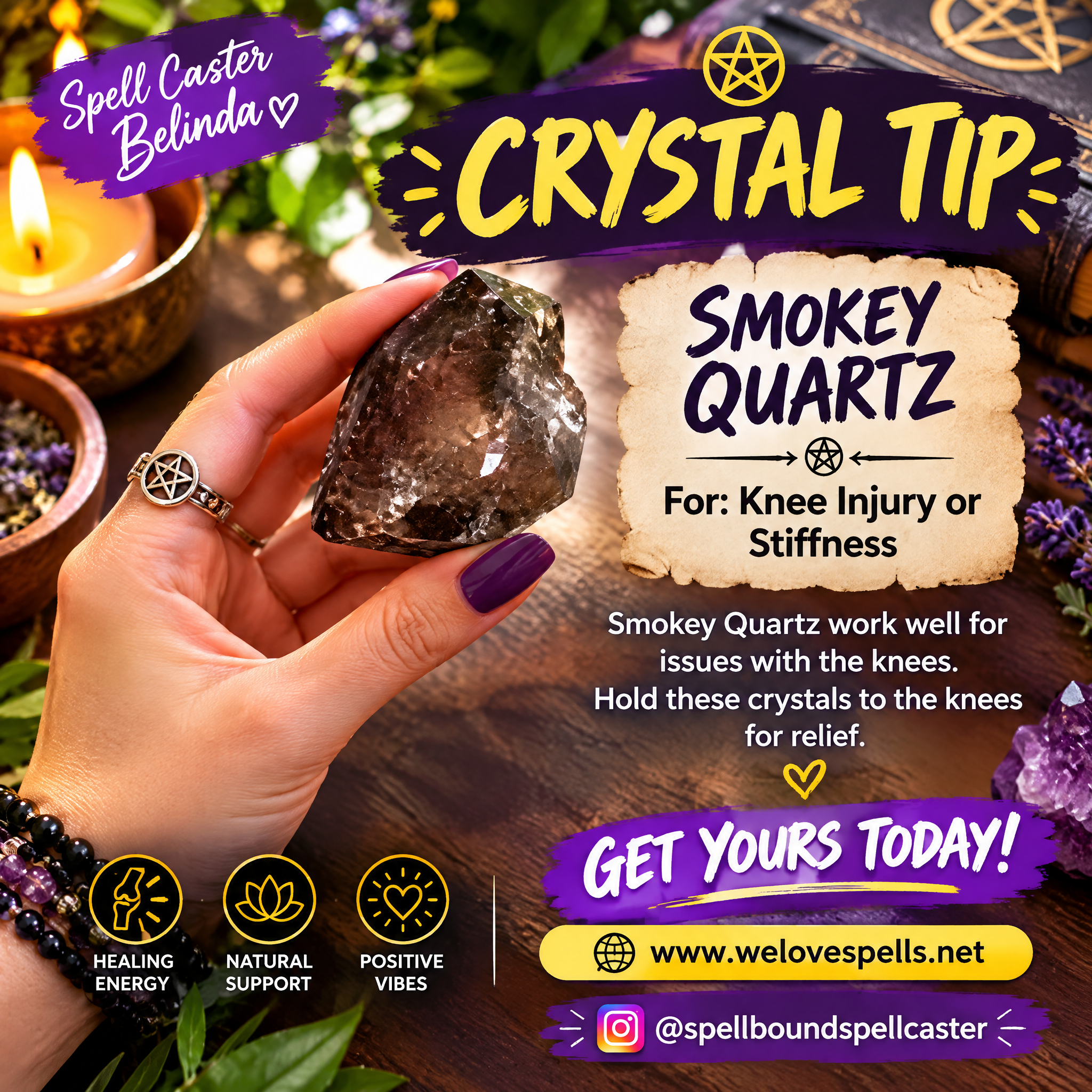 Ritual-themed crystal meditation and healing practice