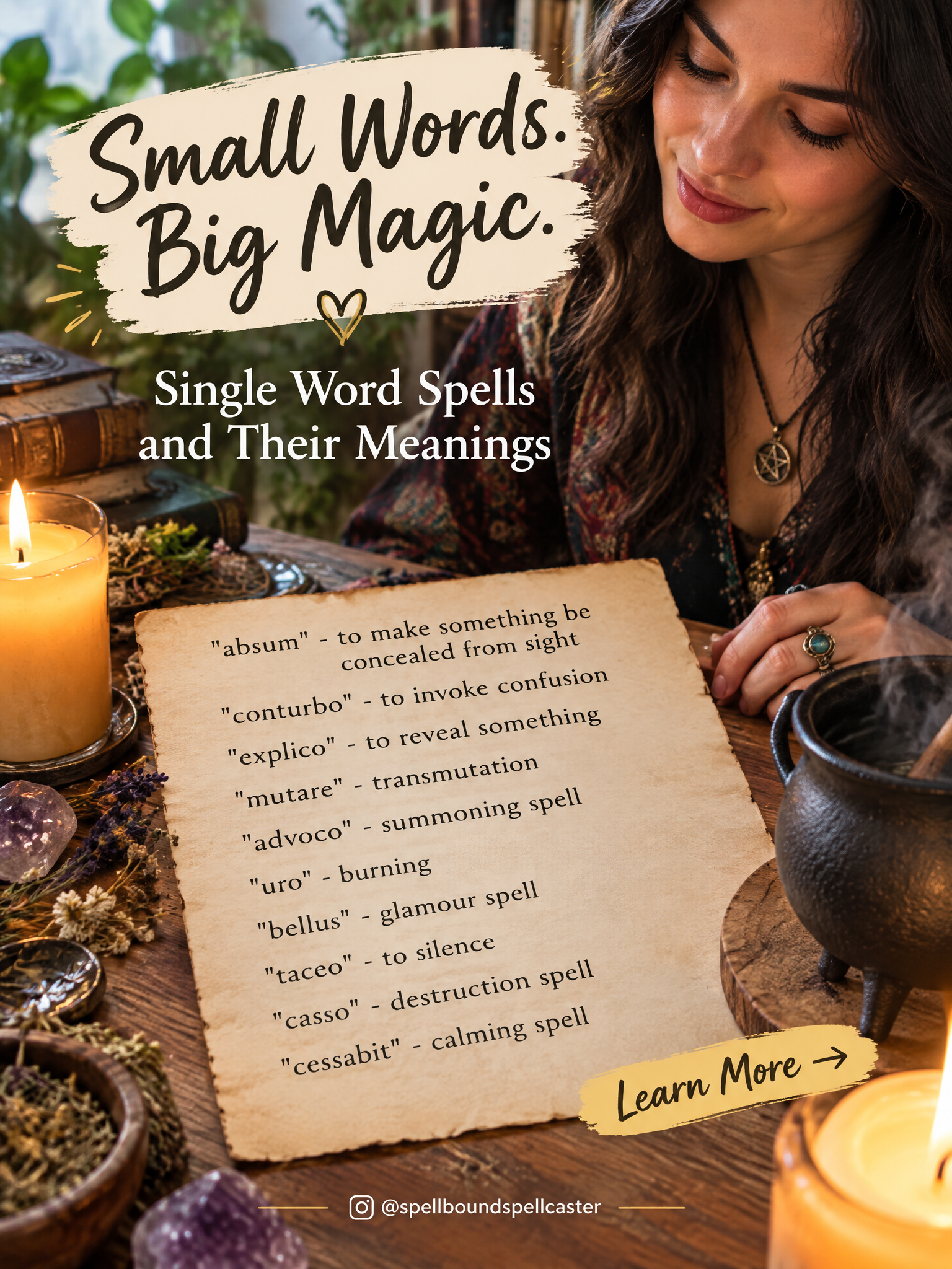 Symbolic representation of a focused single word intention practice
