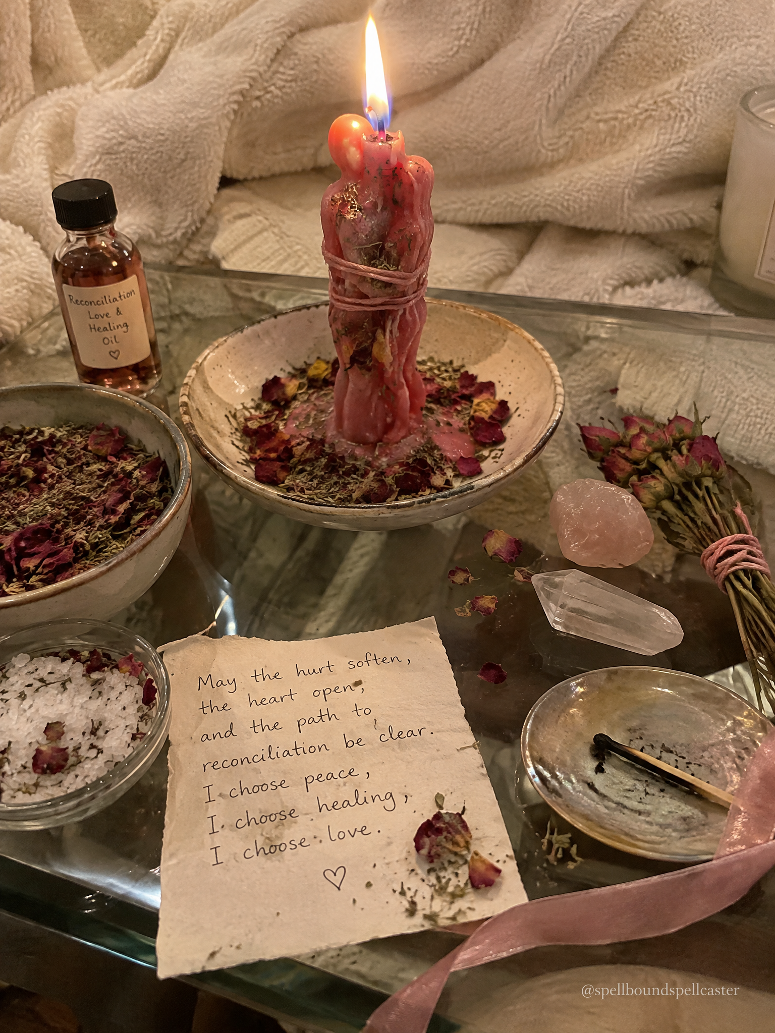 Symbolic setting for reconciliation, relationship healing, and emotional clarity