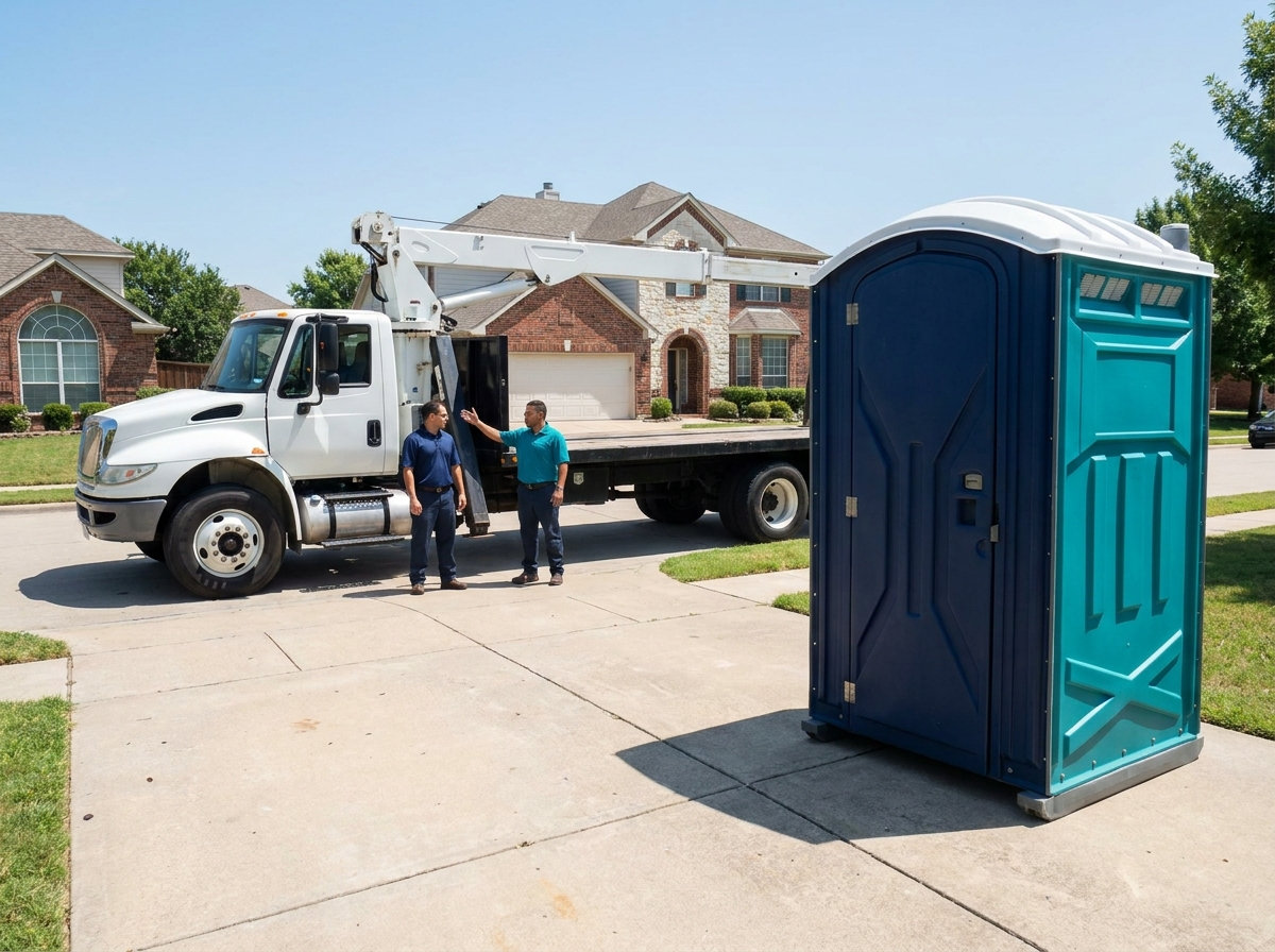 High-Rise Crane-Lift Toilets in Dallas, TX