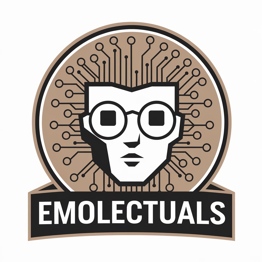 LOGO Design for EMOLECTUALS Intelligence Face Symbol with Clear Background for Technology Industry