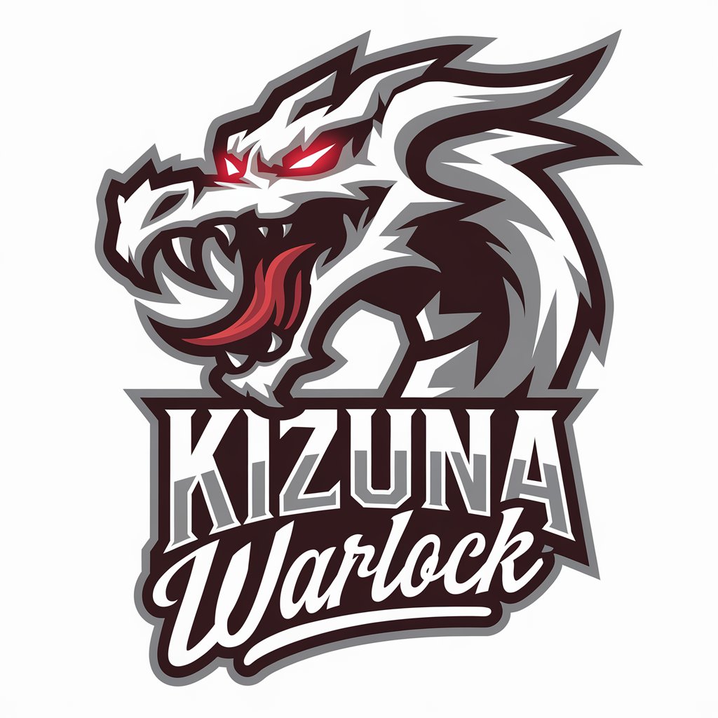 LOGO Design for Kizuna Warlock Dragon Symbol with Moderate Style and Clear Background