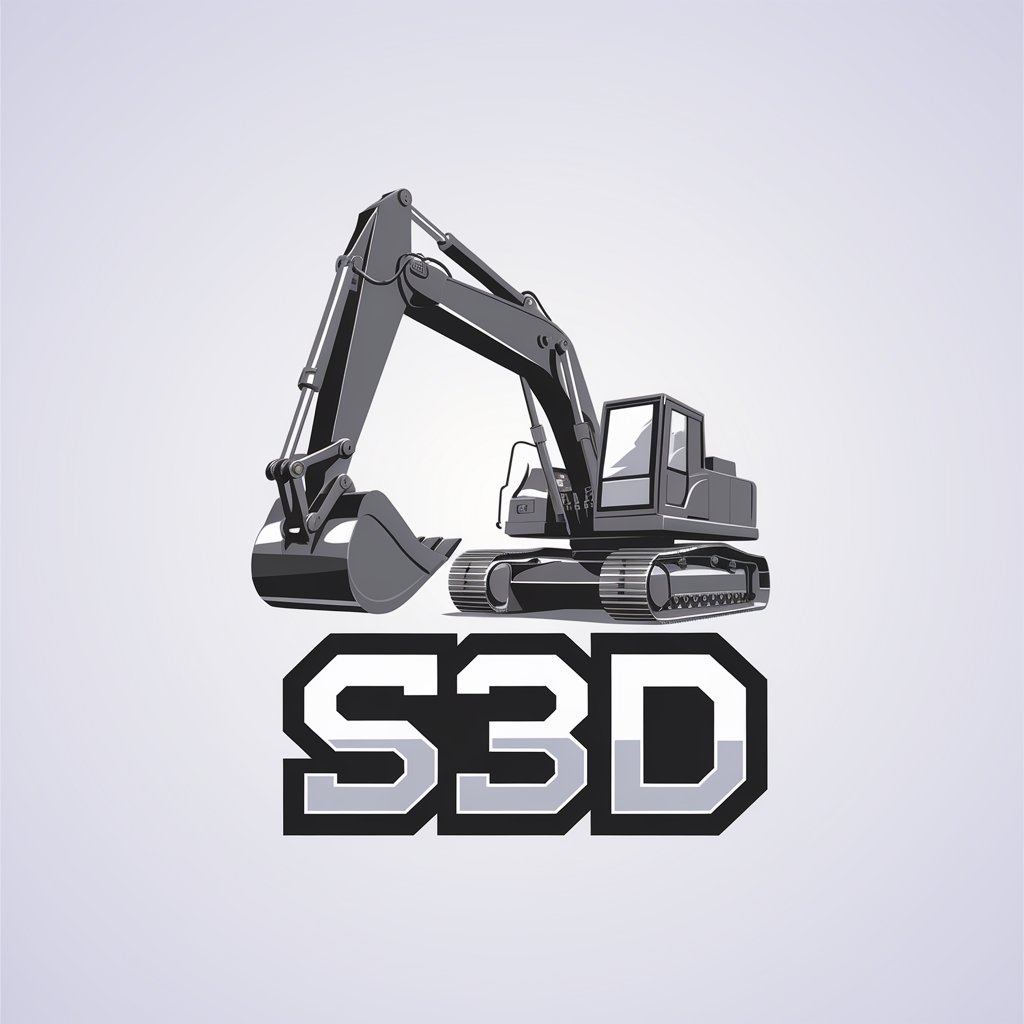 LOGO Design for S3D Minimalistic Excavator Symbol for Technology Industry