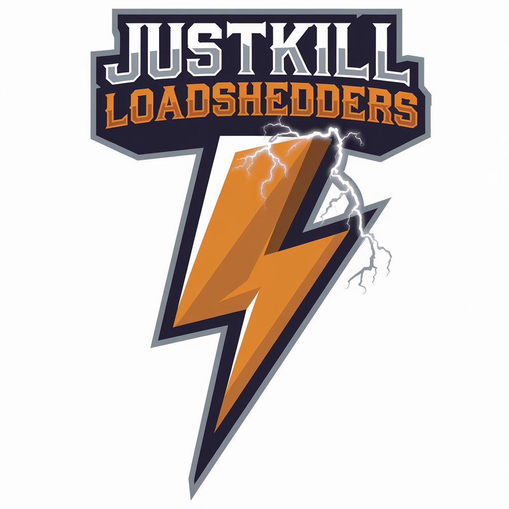 LOGO Design for Just1Kill Loadshedders Electricity Thunder Symbol with Modern Clear Background