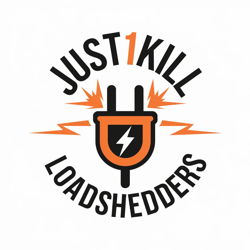 LOGO Design for Just1Kill Loadshedders Electricity Modern Symbolism with Clear Background