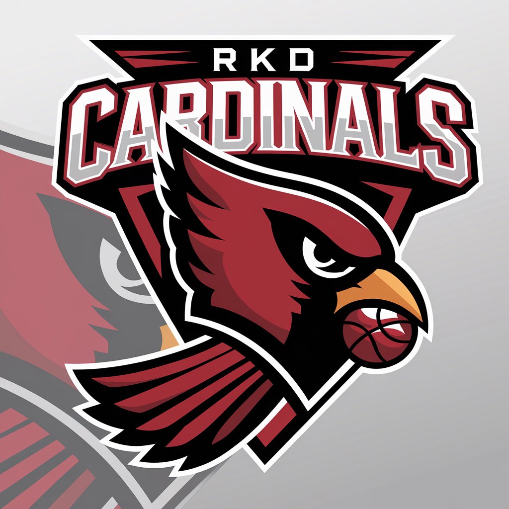 LOGO Design for RKD Cardinals Vector Cardinal Bird Ball Symbol for Sports Fitness Industry