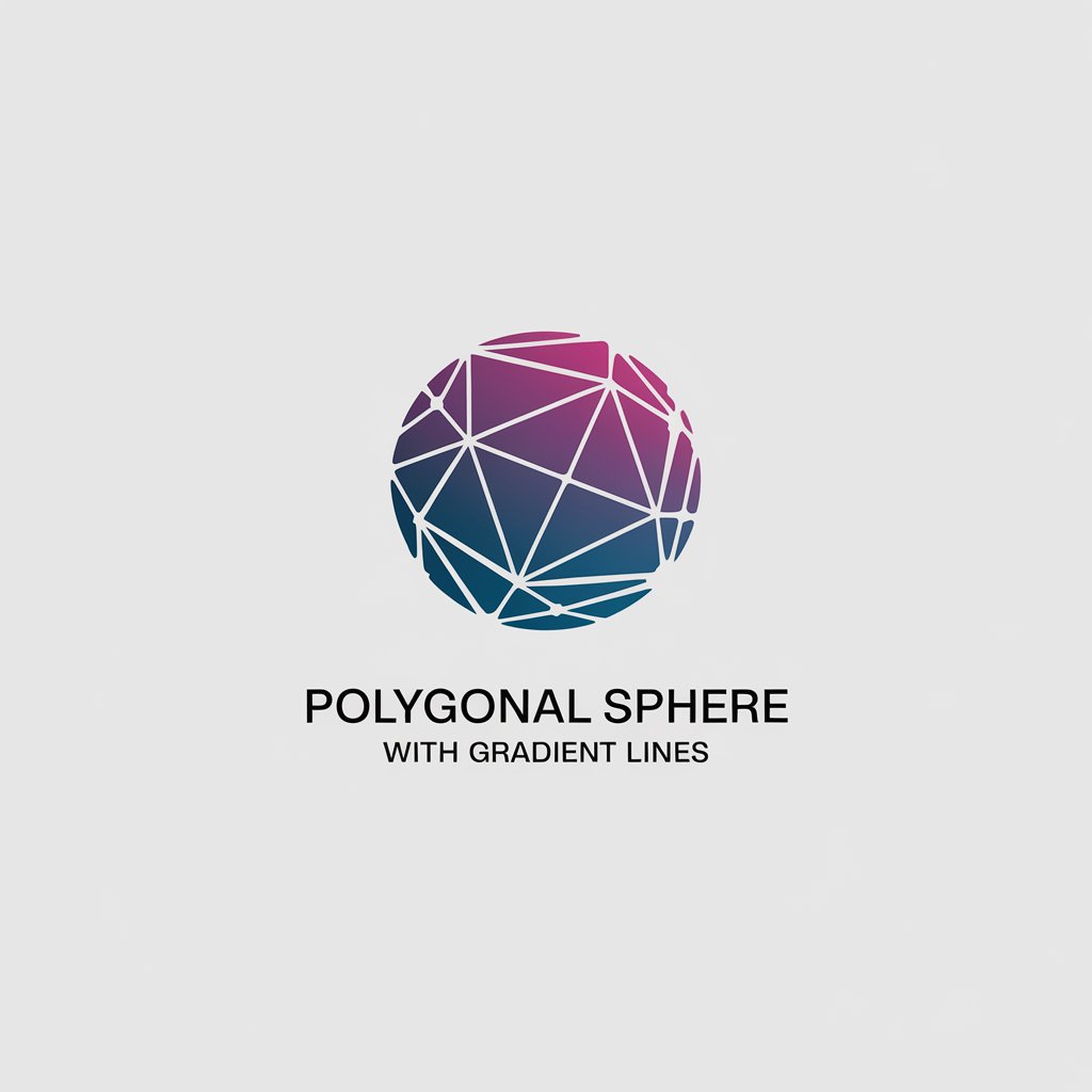 LOGO Design for Polygonal Sphere with Gradient Lines Futuristic Tech Connectivity and Modern Design