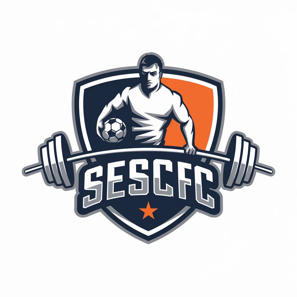 LOGO Design for SESC FC Vector Logo with Man Working Out with Soccer Ball Sports Fitness Theme