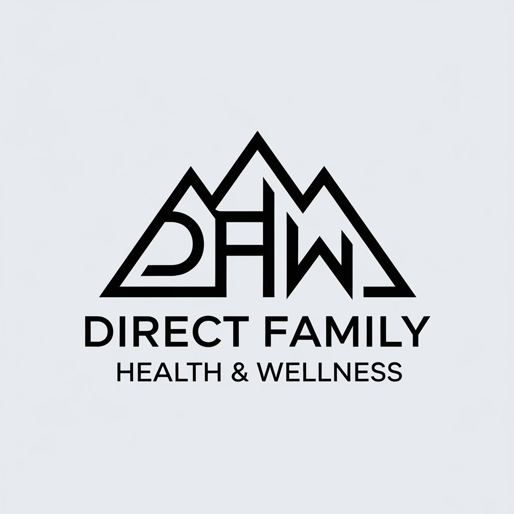 LOGO Design for Direct Family Health Wellness DFHW Mountain Symbol in Minimalistic Style for Sports Fitness