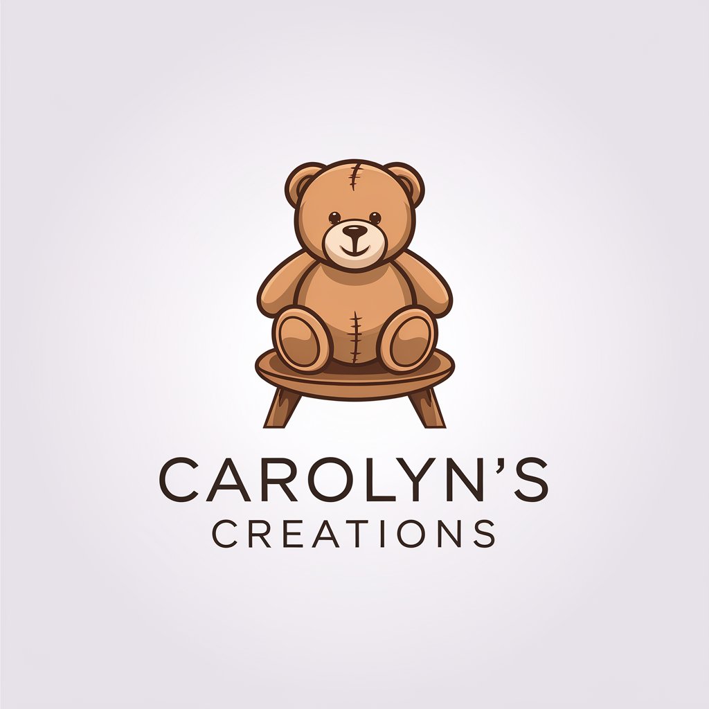 LOGO Design for Carolyns Creations Minimalistic Teddy Bear Comfort for Nonprofit Industry