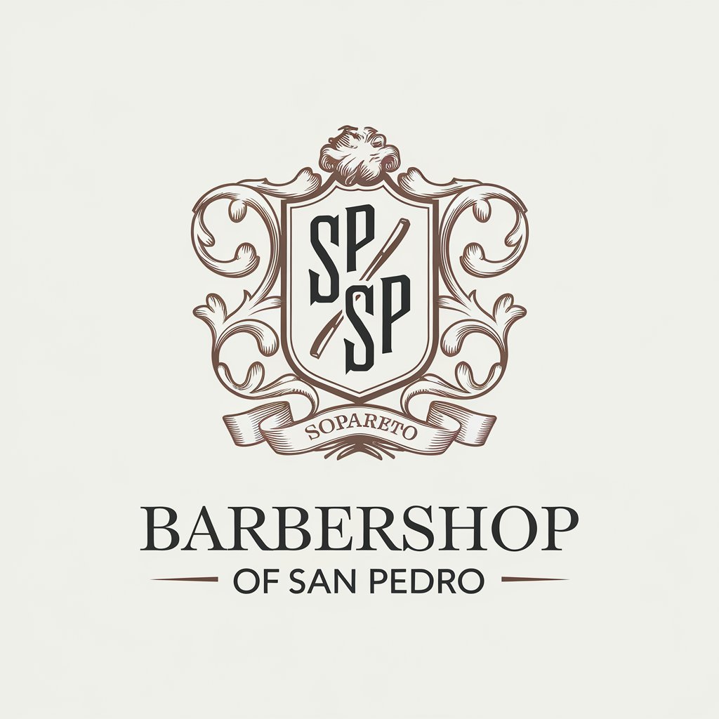 LOGO Design for Barbershop of San Pedro Elegant Crest with Initials SPDSP and Minimalist Aesthetic