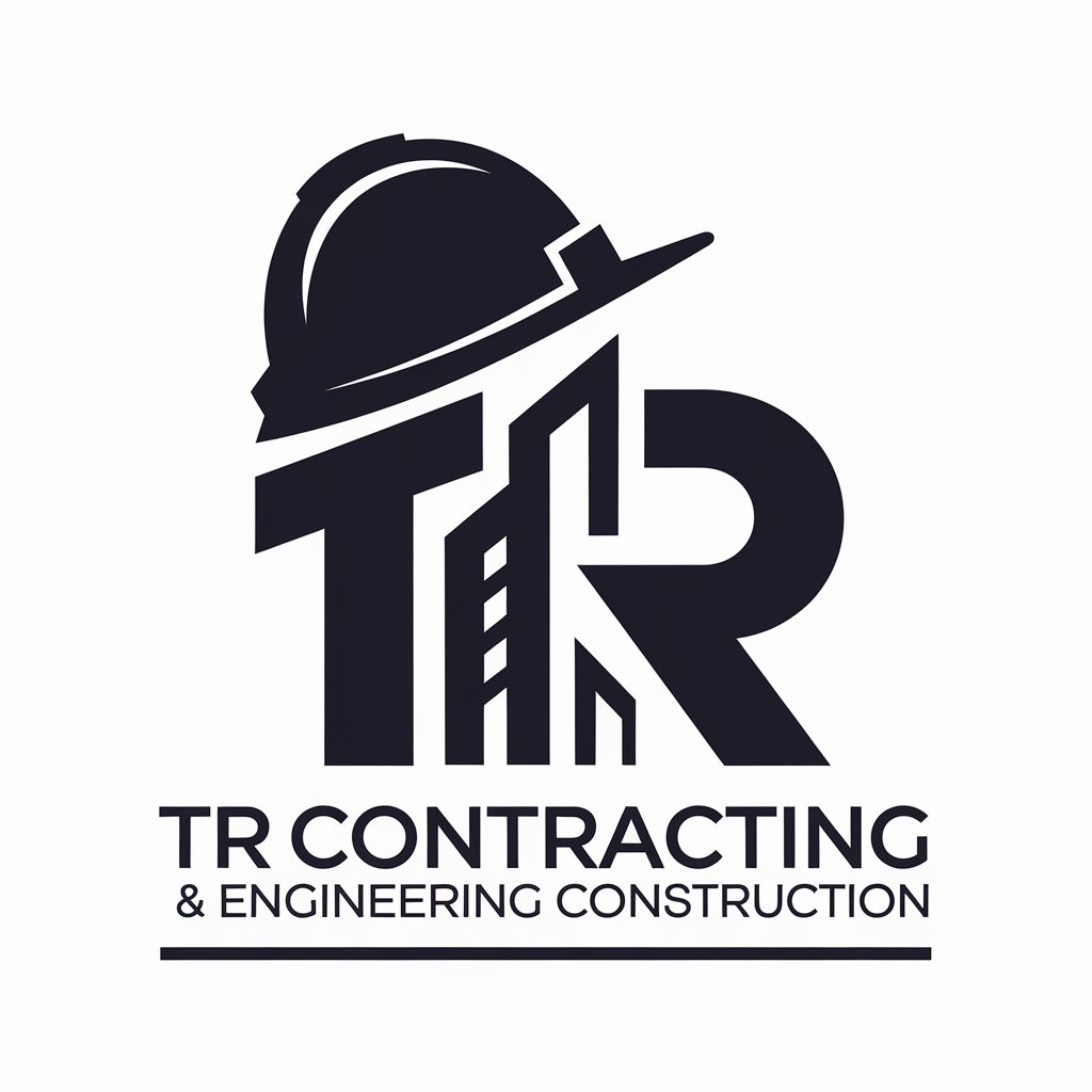 LOGO Design for TR Contracting Engineering Construction Modern Vector with Clear Background